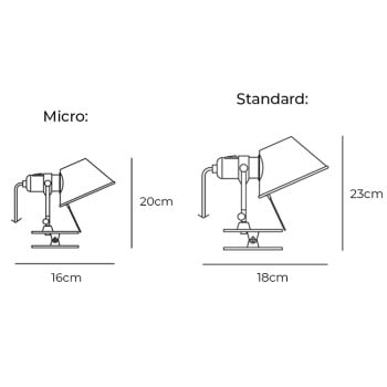 Specification Image for Artemide Tolomeo Pinza LED Clip-On