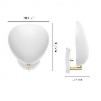 Specification image for Gubi Grossman Cobra Wall Lamp