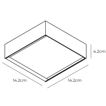 Specification Image for Davide Groppi Toast LED Wall Light