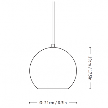 Specification image for &Tradition Topan VP6 Pendant