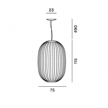 Specification image for Foscarini Plass LED Pendant 