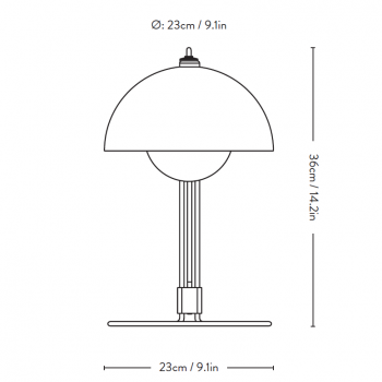 &Tradition Flowerpot VP4 Table Lamp Specification