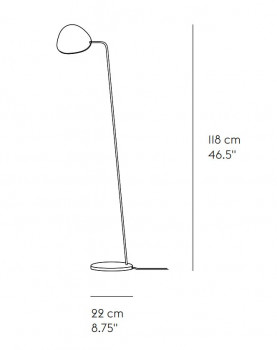 Specification image for Muuto Leaf LED Floor Lamp