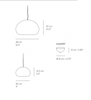 Specification image for Muuto Fluid Pendant Light