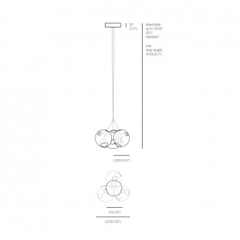 Specification image for Bocci 28.3 Cluster Pendant