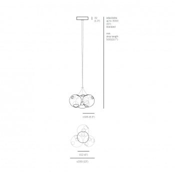 Specification image for Bocci 28.3 Cluster Pendant