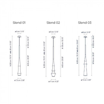 Specification Image for Bover Slend Pendant