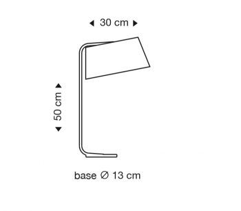Specification Image for Secto Owalo 7020 LED Table Lamp 