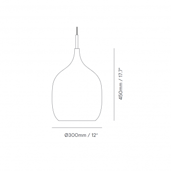 Specification image for Decode Vessel Large Pendant