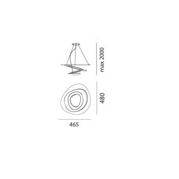 Specification image for Artemide Pirce Micro Suspension LED light