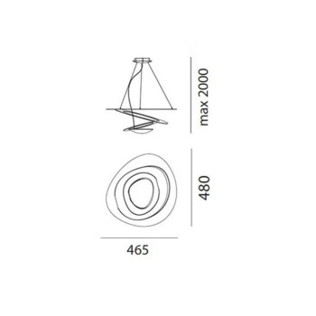 Specification Image for Artemide Pirce Micro Suspension LED light
