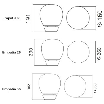 Specification Image for Artemide Empatia LED Table Lamp