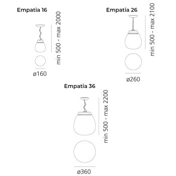 Specification Image for Artemide Empatia LED Pendant Light