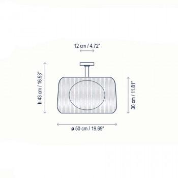 Specification Image for Bover Fora Ceiling Light