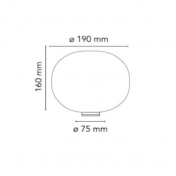 Specification image for Flos Glo-Ball Basic Zero Table Lamp