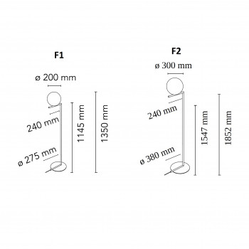 Specification image for Flos IC Floor Lamp