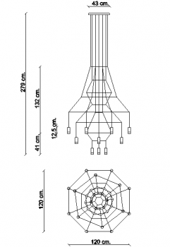 Specification Image for Vibia Wireflow 0315 LED Suspension