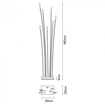 Specification Image for Fabbian Giunco LED Floor Lamp