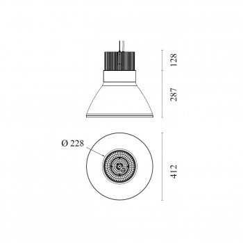 Specification image for Flos Light Bell LED Pendant