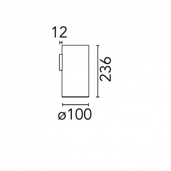 Specification image for Flos Kap LED Surface Wall Light