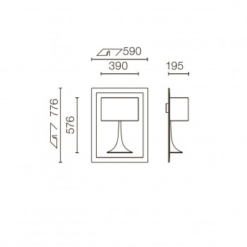 Specification image for Flos Soft Spun Table Lamp