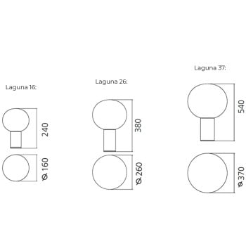 Specification Image for Artemide Laguna Table Lamp 