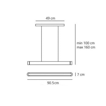 Specification image for Artemide Talo LED Suspension Light