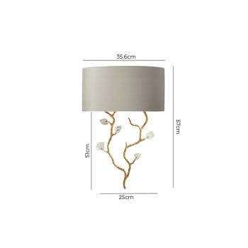 Specification Image for Porta Romana Trailing Blossom Wall Light