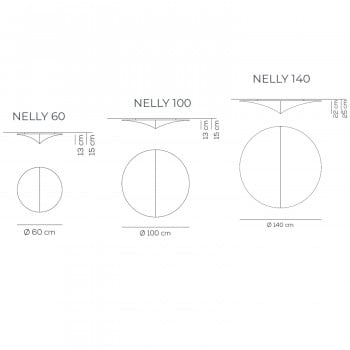 Specification image for Axolight Nelly Ceiling/Wall Light