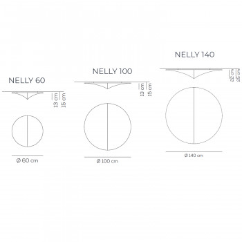 Specification image for Axolight Nelly Ceiling/Wall Light