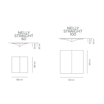 Specification image for Axolight Nelly Straight Ceiling and Wall Light Specification image for Axolight Nelly Straight Ceiling and Wall Light