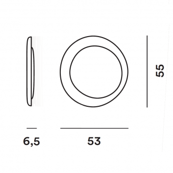 Specification image for Foscarini Bahia Mini LED Wall Light