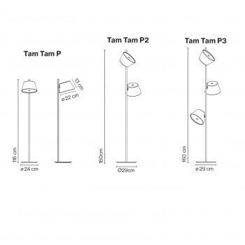 Specification image for Marset Tam Tam Floor Lamp