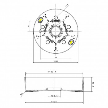 Specification image for Flos Aim Multiple Ceiling Rose 