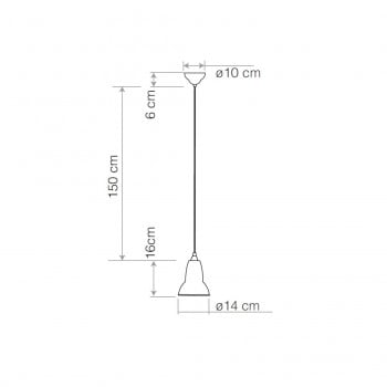 Specification image for Anglepoise Original 1227 Brass Pendant