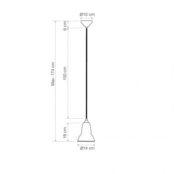 Specification image for Anglepoise Original 1227 Pendant