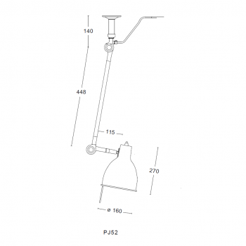 Specification Image for PJ52 Ceiling Light