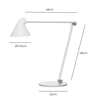 Specification Image for Louis Poulsen NJP LED Table Lamp