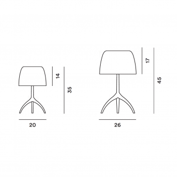 Specification image for Foscarini Lumiere Table Lamp