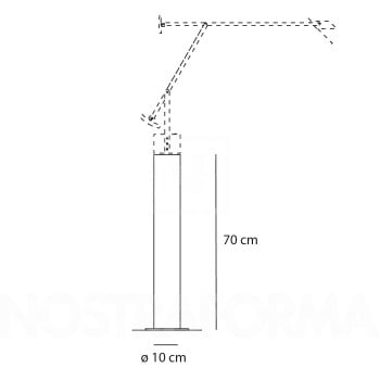 Specification image for Artemide Tizio 35 floor support