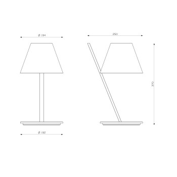 Specification image for Artemide La Petite Table Lamp