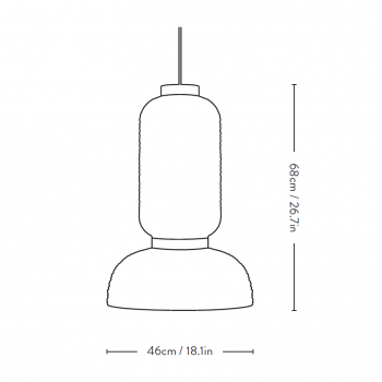Specification image for &Tradition Formakami JH3 Pendant Light
