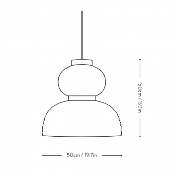 Specification image for &Tradition Formakami JH4 Pendant Light