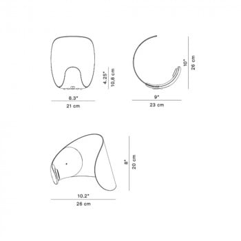 Specification Image for Luceplan Curl Table Lamp