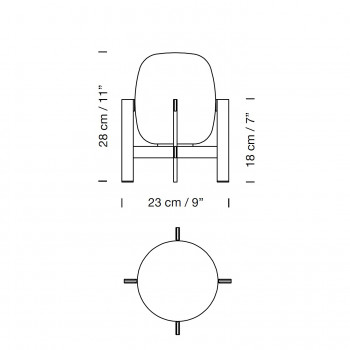 Specification images for Santa & Cole Cestita Metálica Table Lamp