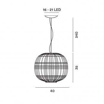 Specification image for Foscarini Tartan Pendant