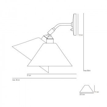 Original BTC Task Ceramic Wall Light Specification