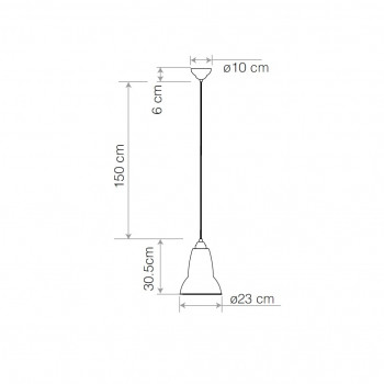 Specification image for Anglepoise Original 1227 Midi Pendant