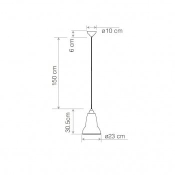 Specification image for Anglepoise Original 1227 Midi Pendant