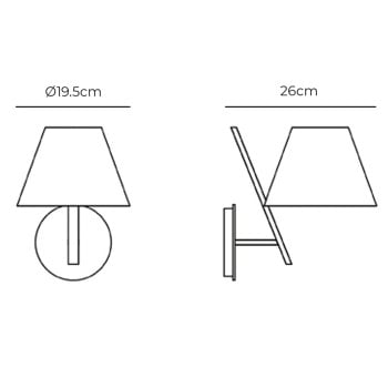 Specification Image for Artemide La Petite Wall Light